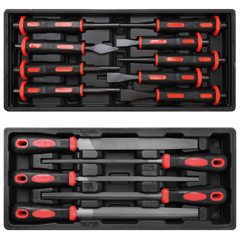 Carucior pentru scule KRAFTMANN, 7 sertare, cu 197 scule - imagine 10