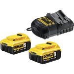 Pachet acumulatori si incarcator DEWALT, 2xDCB184 + DCB115