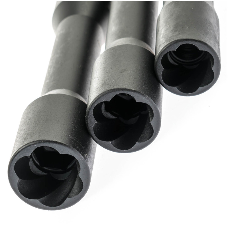 Set chei speciale extras suruburi, canale spirale, 1/2", 4 piese - imagine 3