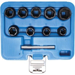 Set chei speciale extras suruburi, canale spirale 10-17 mm 3/8", 10 piese