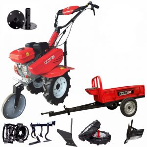 MOTOSAPA 7CP H75 + ROTI CAUCIUC + 4 ACCESORII + REMORCA ENERGO ZZ