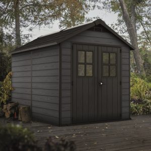 Casuta de gradina gri Keter Newton 7511 cu usa dubla
