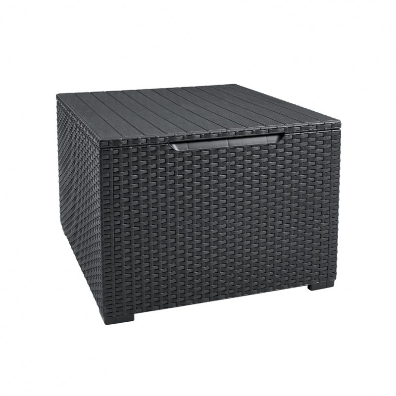 Set mobilier gradina 2 locuri si masa cu spatiu depozitare grafit Keter Emma - imagine 7