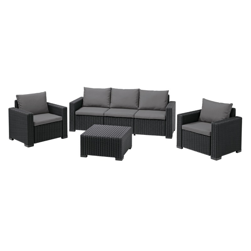 Set mobilier gradina canapea 3 locuri grafit Keter California