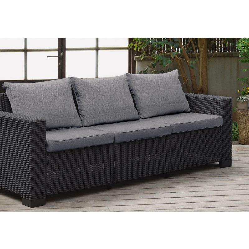Set mobilier gradina canapea 3 locuri grafit Keter California - imagine 4