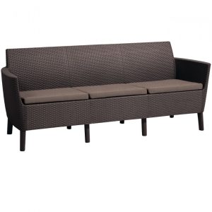 Canapea 3 locuri maro Keter Salemo