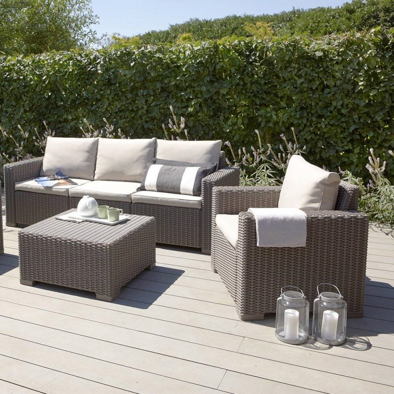 Canapea cu 3 locuri cappuccino Keter California - imagine 7