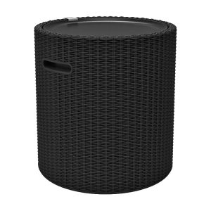 Cutie depozitare rotunda gri tip scaun Keter Cool Stool