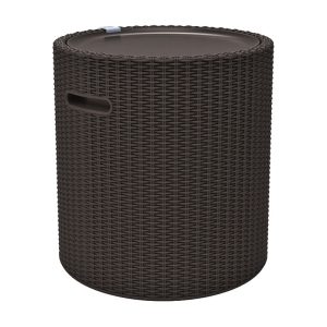 Cutie depozitare rotunda maro Keter Cool Stool