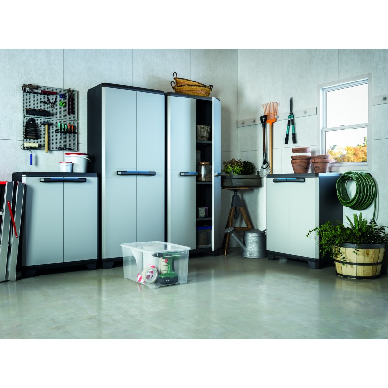 Dulap 3 polite gri Keter High Linear Utility 68x39x173cm - imagine 2