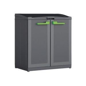 Dulap compact 2 usi pentru reciclare graphite Keter Moby 110 L