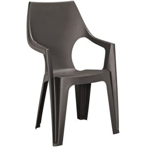 Scaun din plastic graphite cu spatar inalt Keter Dante