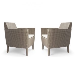Set doua fotolii cappuccino Keter Salemo