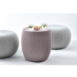 Set masuta violet si scaune gri Keter Cozy Urban