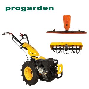 ProGARDEN Pachet Campo U9 motocultor multifunctional 9CP, benzina, 3+2 viteze, bara cosire 1200mm, freza tractata BT-X65 650mm [BT330/G177]