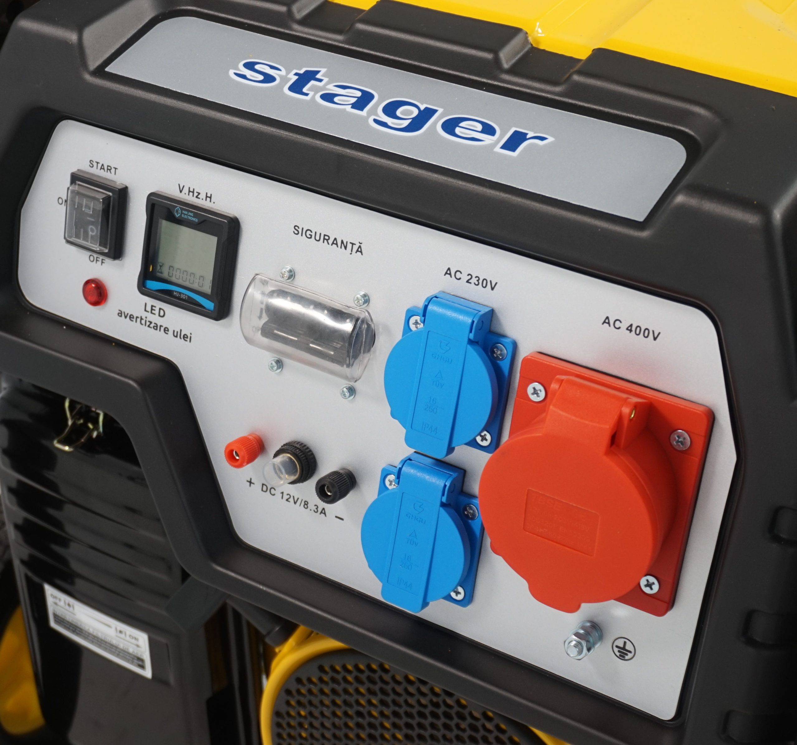 Stager FD 7500E3 generator open-frame, 6kW, trifazat, benzina, pornire electrica - imagine 3
