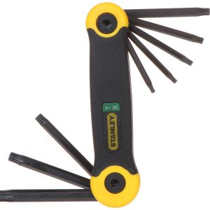 Stanley 2-69-266 Set 8 chei Torx pliabili in carcasa T9 - T10 - T15 - T20 - T25 - T27 - T30 - T40