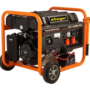 Stager GG 7300EW generator open-frame 5.8kW, monofazat, benzina, pornire electrica