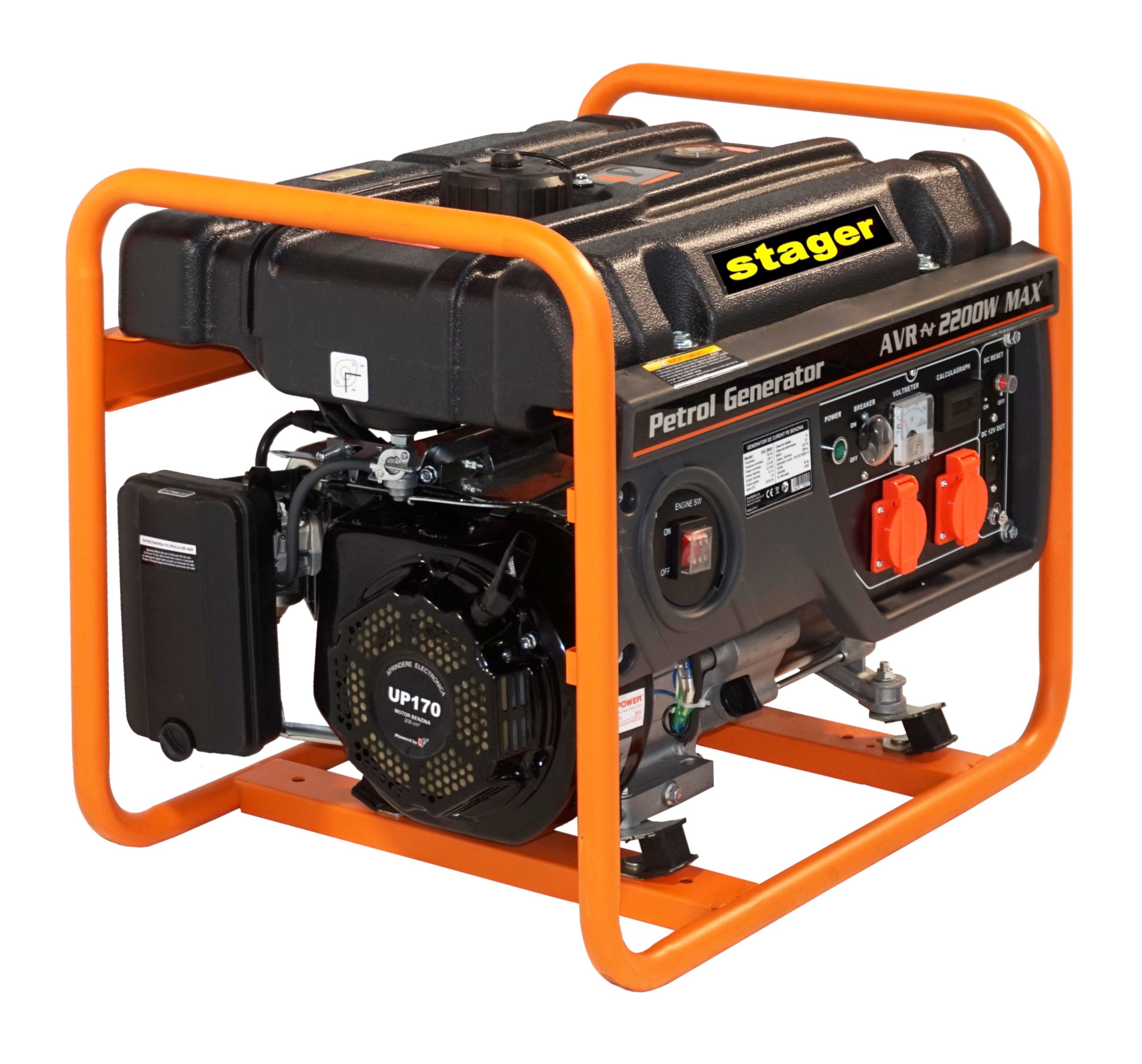 Stager GG 2800 generator open-frame 2kW, monofazat, benzina, pornire la sfoara