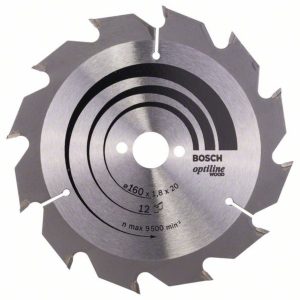 Panza de ferastrau circular Optiline Wood 160x20/16x1,8mm, 12
