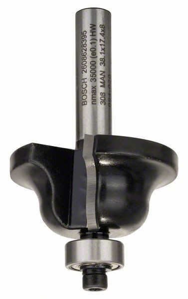 Bosch Freza pentru realizarea muchiilor B, 8mm, R1 6.3mm, B 12.7mm, L 17mm, G 61 m - imagine 2