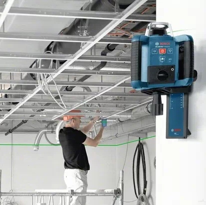 Bosch GRL 300 HVG+LR1+RC1+WM4 nivela laser rotativa, 100m, receptor 300m, precizie 0.1 mm/m - imagine 2