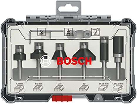 Bosch Set 6 freze de profilat canturi, frezare coplanar? si refecare, tija 6mm - imagine 2
