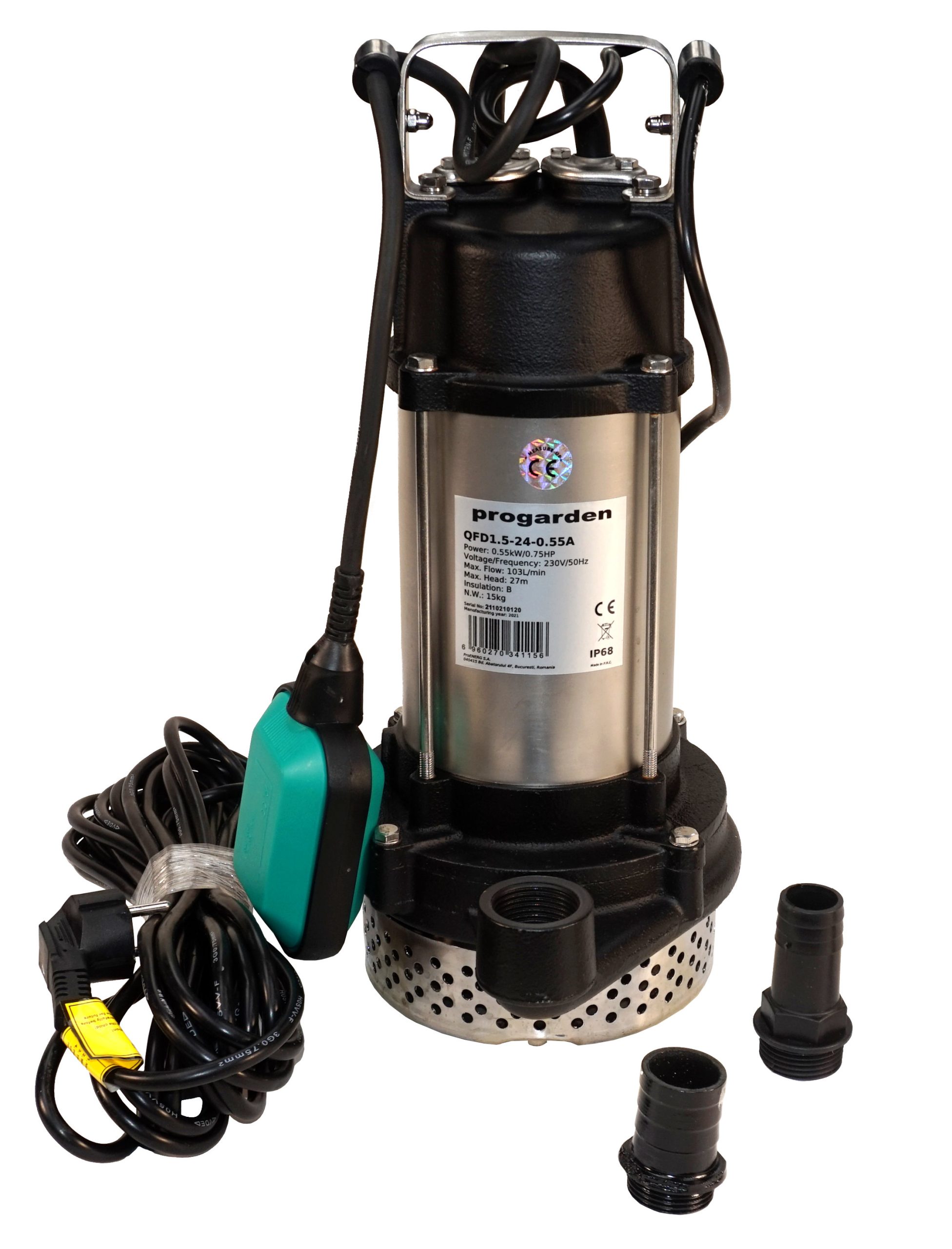 ProGARDEN QFD1.5-24-0.55A Pompa submersibila 1", 550W, apa murdara, 100L/min