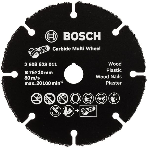 Bosch Disc taiere carbura metalica Carbide Multi Wheel pentru GWS 12V-76, 76x10x1mm