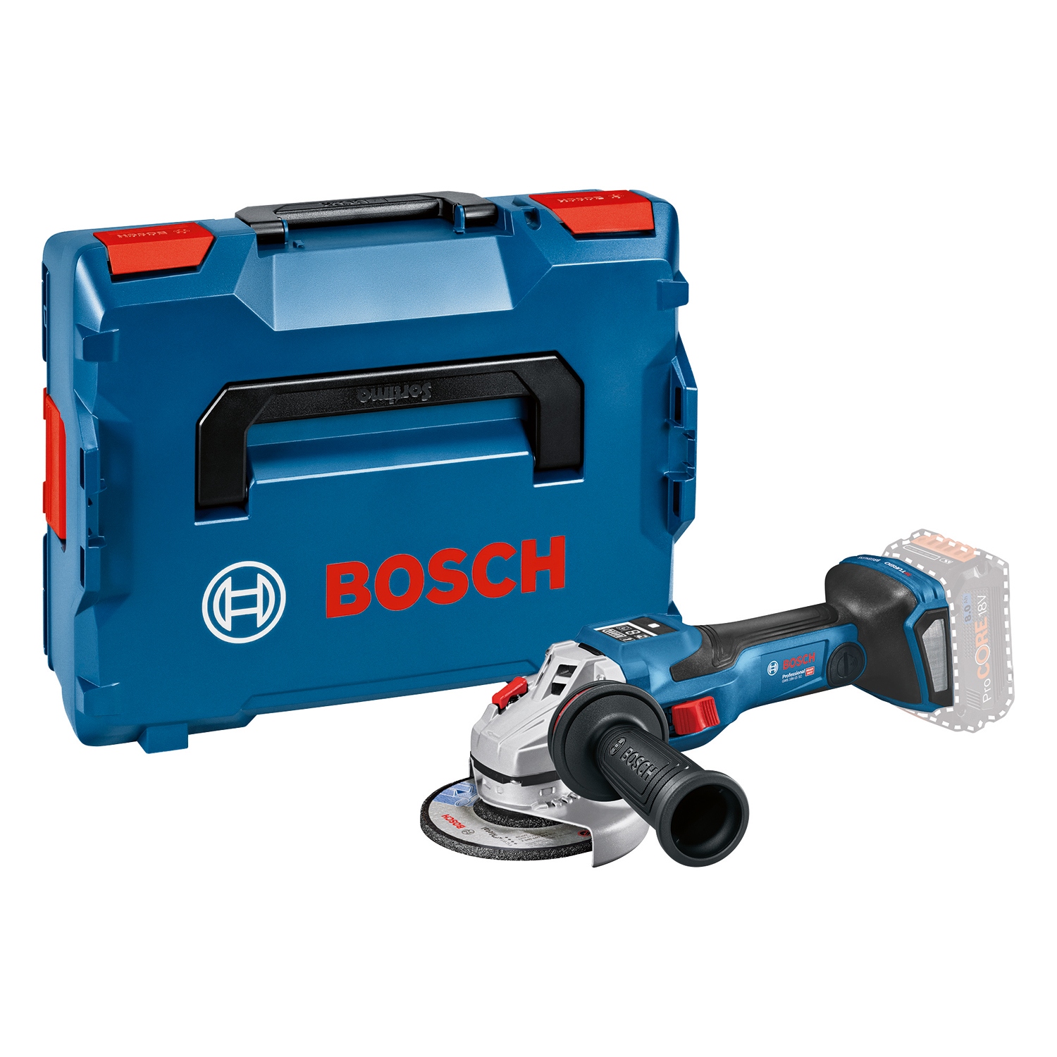 BOSCH GWS 18V-15 SC Polizor unghiular cu regulator brushless BITURBO, cu 2 acumulatori ProCore Li-Ion, 8Ah, diametru disc 125 mm + L-BOXX Diametru disc 125 mm - imagine 3