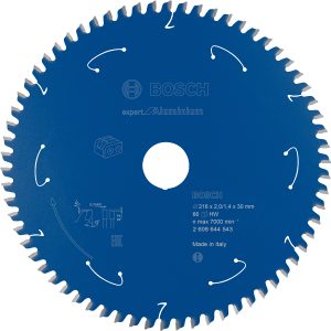 Bosch Disc Expert for Aluminium 216x30 mm, 66T, special pentru circulare cu acumulator