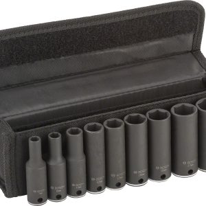 Bosch Set 9 chei tubulare 3/8" adanci 7, 8, 10, 12, 13, 15, 16, 17, 19mm