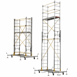 Schela mobila profesionala Bisonte TeleSafe 005XL din aluminiu
