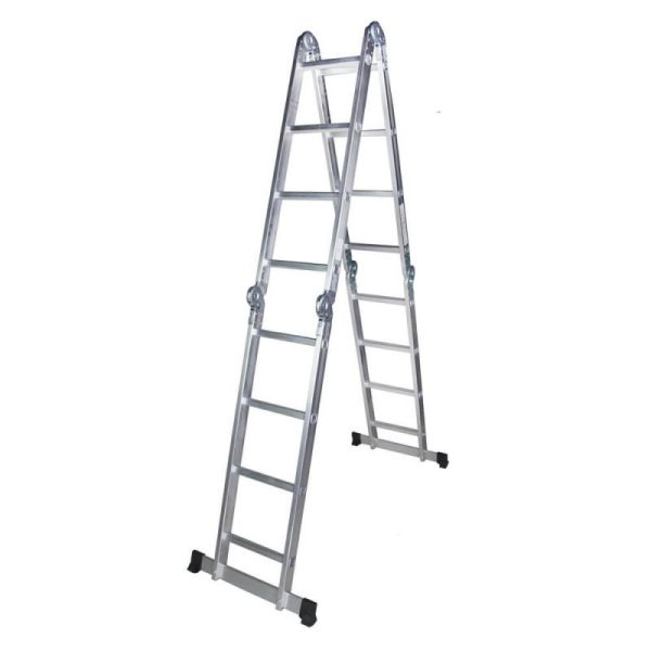 Scara multifunctionala Bisonte STR404, din aluminiu 4 segmente x 4 trepte, 4.6 m