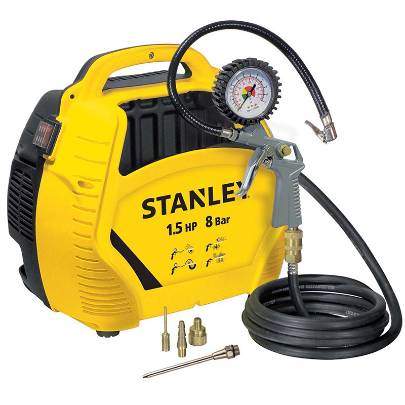 MiniCompresor fara ulei Stanley, cu accesorii, tip AIRKIT