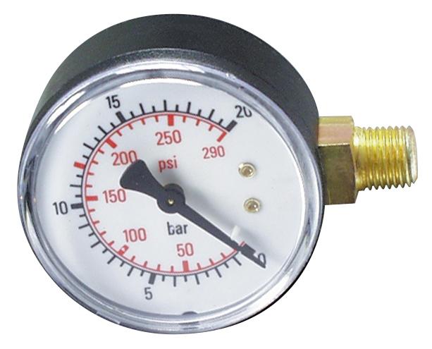 Manometru Fiac D63 mm cu racord lateral 1/4", tip 750