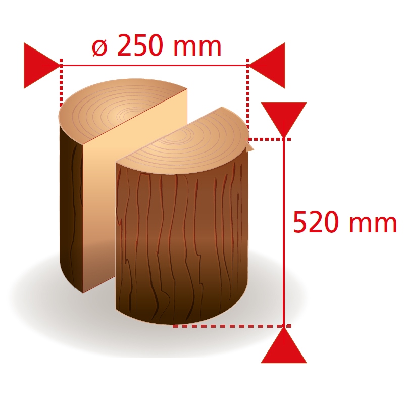 Despicator busteni orizontal FBH 7T, L=52 cm, Ø=25 cm, 1050 W - imagine 2