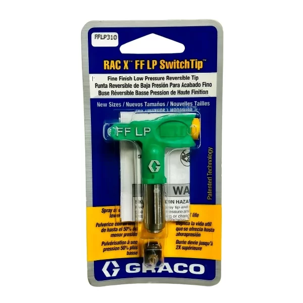 Duza, airless, Graco, RAC X FF LP SprayTip 110, 0.010 inch, 0.25mm, 10°, FFLP110