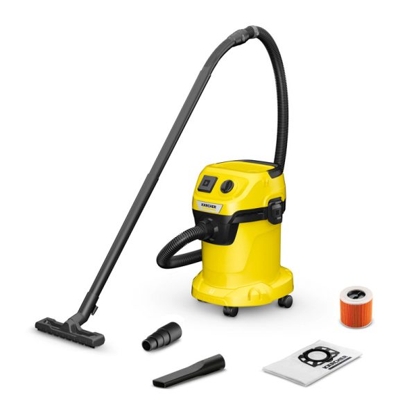 Aspirator uscat/umed Kärcher WD3PV-17/4/20 cu priza pentru scule