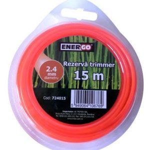 Rezerva trimmer 2.4x15m portocalie Energo